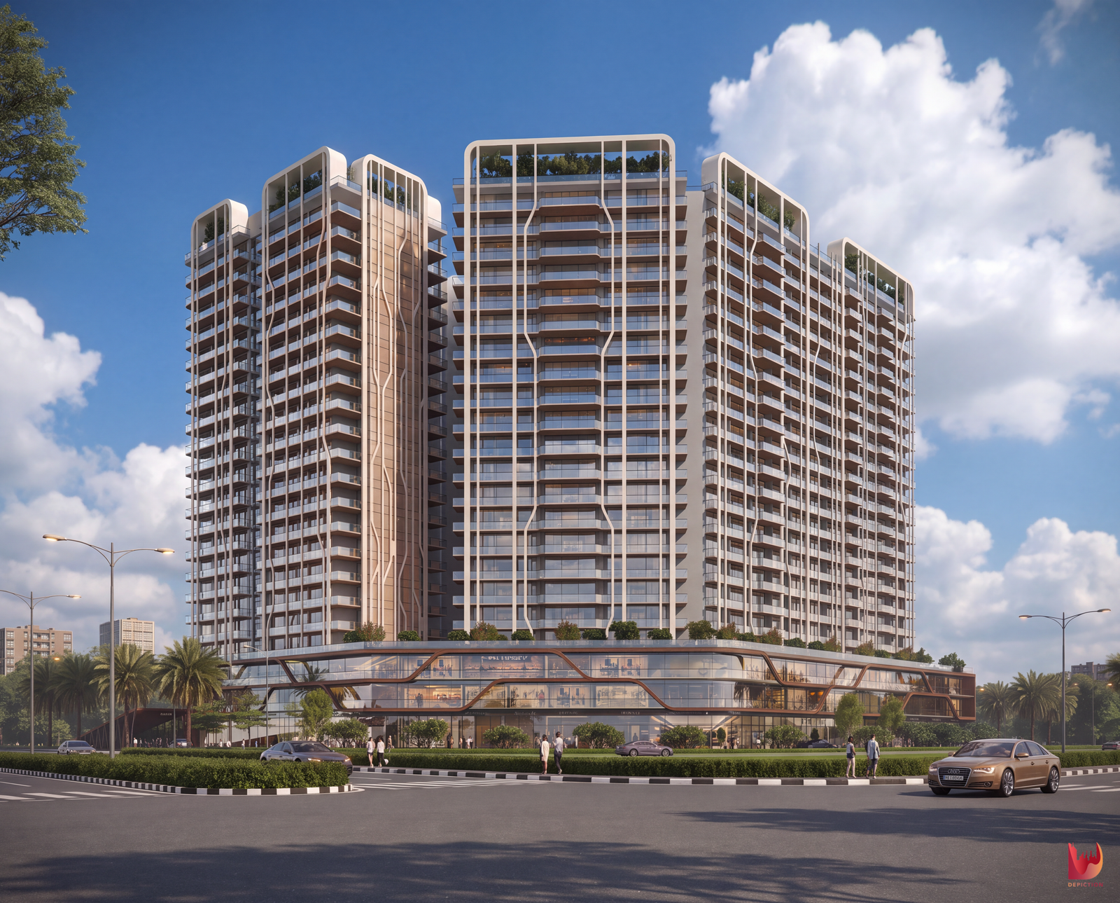 The Marq by Atlantis corner elevation